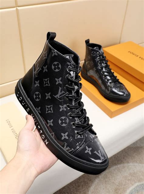 lv sneakers on feet|lv high top sneakers.